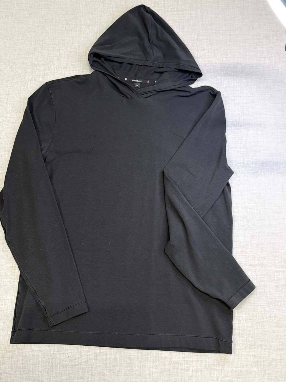 Public Rec Hoodie Black Pima Cotton Blend Pullover men’s - Picture 2 of 7
